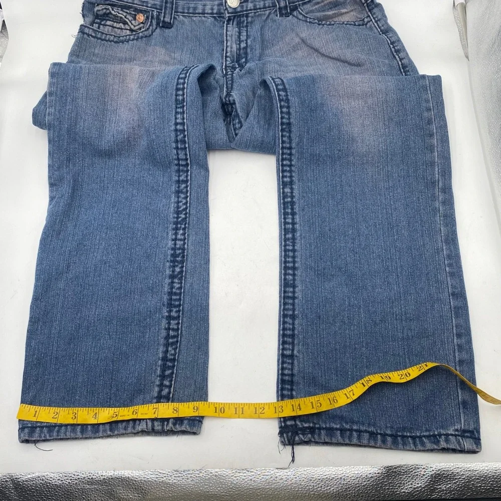 True Religion Joey Super T Jeans Mens 38x32 Blue Baggy Relaxed Made USA Vintage